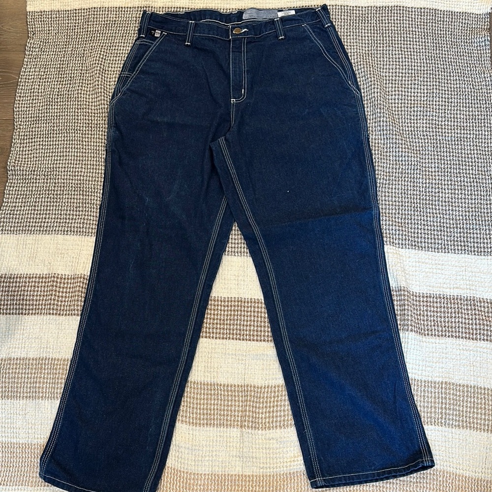 Carhartt FR 290-83 FLAME RESISTANT 36x32 Carpenter’s Dark Blue